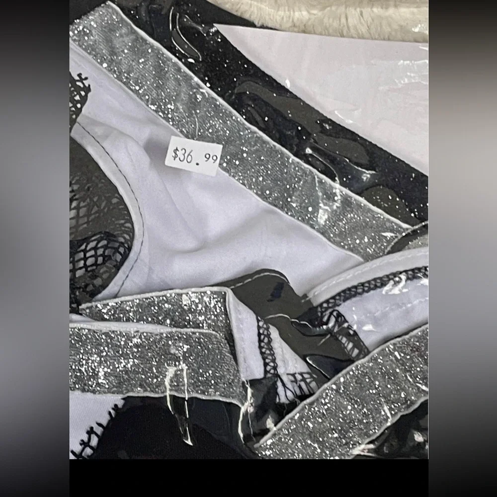 Black and White Cheerleader Costume